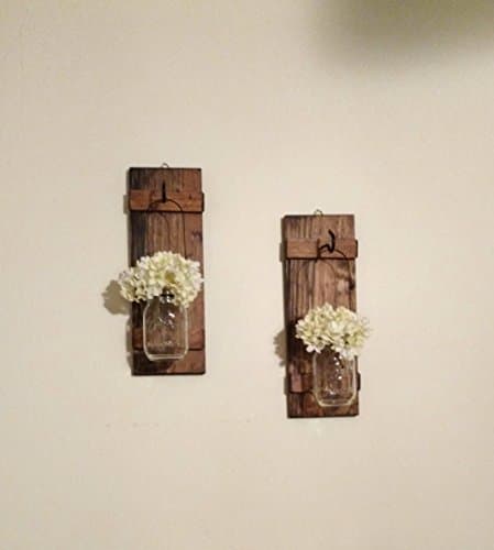 Rustic Hanging Mason Jar Sconces Set of 2