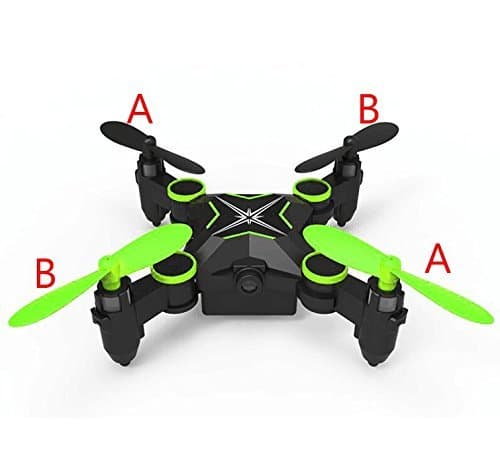 Heliway 901HS Mini Foldable Pocket Drone Quadcopter WiFi, Live HD Camera, 2.4GHz 6CH 6-axis Gyro, Altitude Hold (Green)