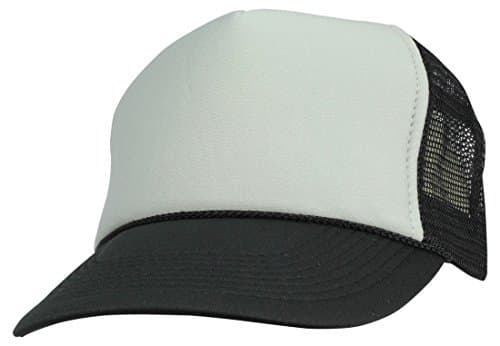 2 Packs Baseball Caps Blank Trucker Hats Summer Mesh Cap (2 FOR Price of 1) (Black/Gray)
