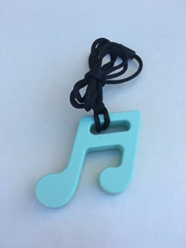 SillyMunk TM Silicone Teething Austim Pendants - Music Note Mint