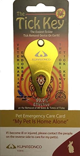 Tick Key with Two Pet Emergency Cards Rabbit