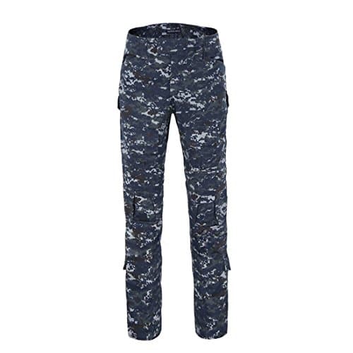 ECSMART Camo Pixel Pattern Pocket Tactical Military Pants for Men (Medium/34, Ocean digital)