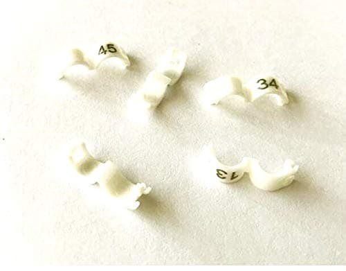 freen-p 2.7mm 1-100 Numbered Clip snap Plastic Bird Ring Leg Bands Parrot Finch Canary Grouped 100pcs White