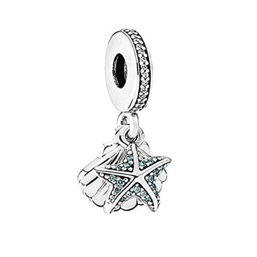 SUNWIDEWoman Silver Zirconia Starfish & Seashell Ocean, No Color, Size No Size
