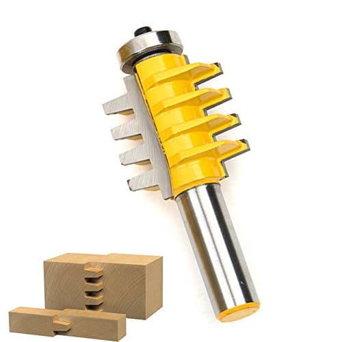 Ankoow 1/2" Shank Reversible Finger Joint Glue Router Bit Woodworking Cone Tenon Cutter Tools