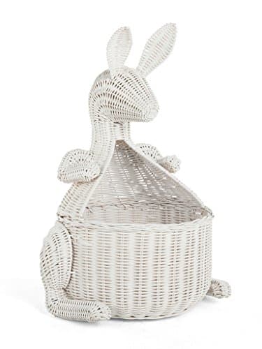 Kangaroo Wicker Storage Basket White