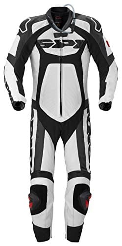 Spidi "Tronik Wind Pro" 1-Piece Motorcycle Leather Suit (Black/White) Size 46 US / 56 EU