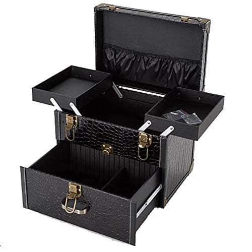 WLIXZ Cosmetic Makeup Train Cases, Professional Artist Train Case Organizer, Portable Nail Tattoo Toolbox