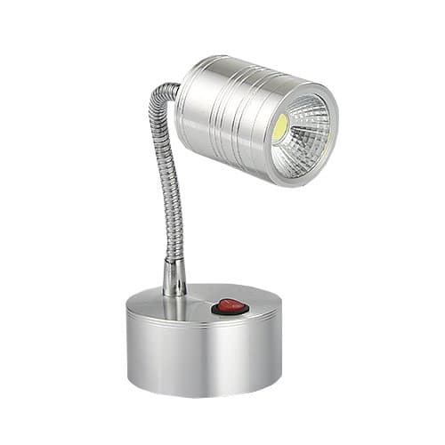 BRILLRAYDO 5W Pure White LED Night Light Battery Powered Desk Showcase Counter Cabinet Lighting Spot Lamp