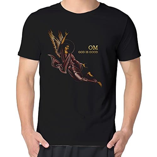 Om Experimental Psychedelic Rock Band Man's 100% Cotton Tshirt Black