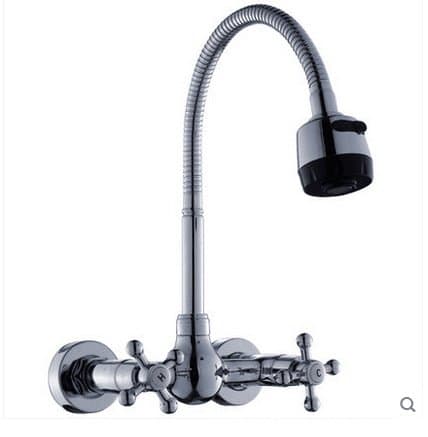 SBWYLT-Copper wall-mounted kitchen faucets spring water washing machine tap angle valve pull faucet