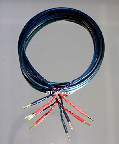 Audioquest Rocket 11 Speaker Cable 1 Metre Black Single Length Terminated With 2x Gold Plated Deltron 4mm Banana Plugs Amplifier End To 2x Gold Plated Deltron 4mm Banana Plugs Speaker End.