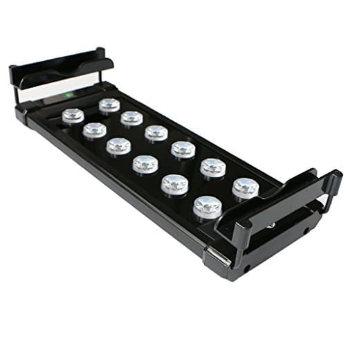 Bjour Big LED Aquarium Light Extendable Brackets Fish Tank Light White and Blue LEDs for tanks from 11" to 27"