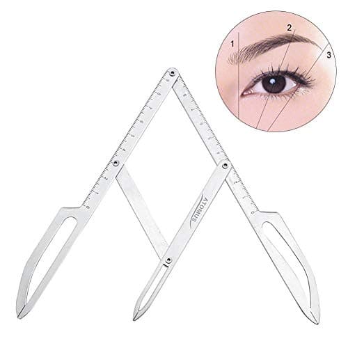 eyebrow stencil ruler Positioning DIY Stainless Steel Ruler Calipers Microblading Supplies Shaper Ruler Permanent Makeup Gold Ratio Eyebrow Ruler Measure Tool