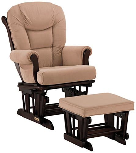 Shermag Combo Glider with Lock/Ottoman, Espresso/Khaki