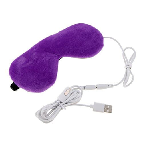 Dolity Electric USB Waterproof Heated Eye Mask, Sleeping Mask, Hot Steam Compress Eye Patch For Dry Eyes, Puffy Eyes, Dark Circles - Purple