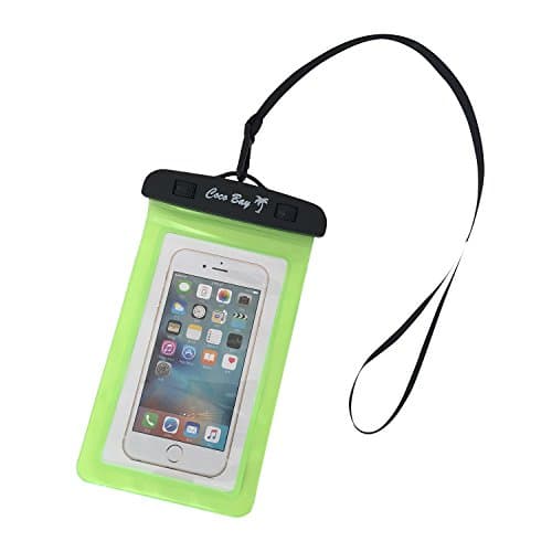 Coco Bay Supply - Waterproof Universal Underwater Phone Pouch, for iPhone 6, 6s plus, 7, Samsung Phones Up To 6.5", Dry Bag, Case, for the Beach, Swimming, Boating and Vacations