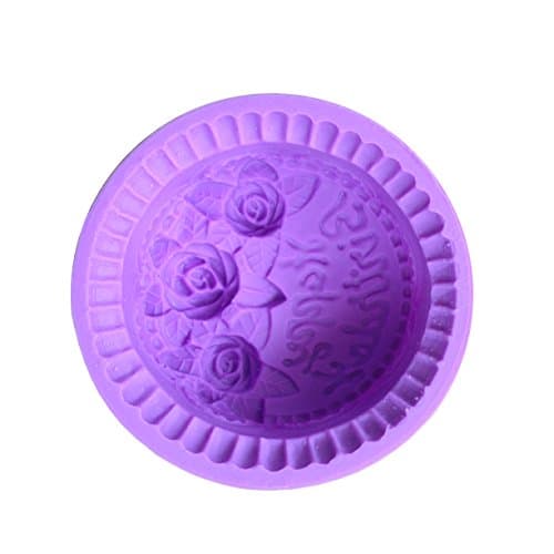 Handmade 100% Silicone Flower Soap Molds Baking Molding Cupcake Liners (Circular, 1 PCS)