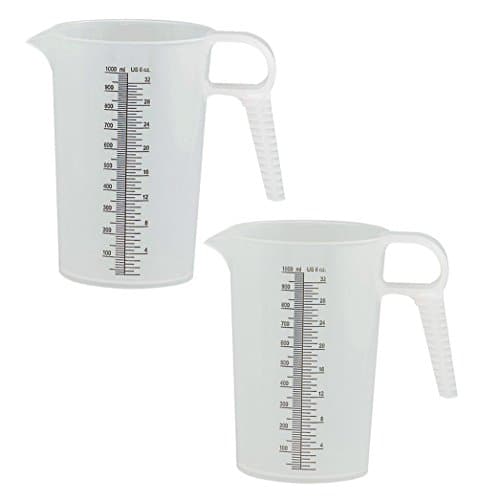 2-Pack River Valley Photographic 1L (32oz) High Grade Polypropylene Lab Pitcher