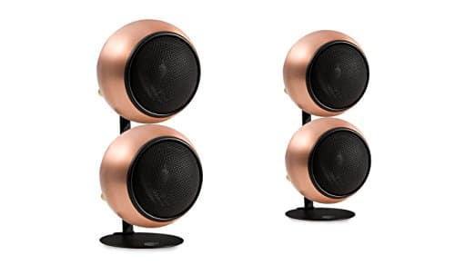 Orb Audio Mod2X QuickPack - Satellite Speakers and Desk Stand, Hand Antiqued Copper
