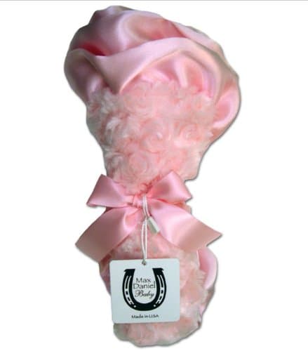 Max Daniel Baby Rosebuds & Satin Security Blanket, Pink