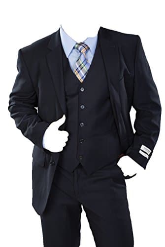 Men's Three Piece Classic Fit Suit (DarkNavy) (56R)