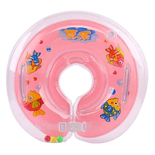 Inflatable Baby Swimming Ring Float Ball Pool Accessories for 1-18 Months or Pets (Pink2)