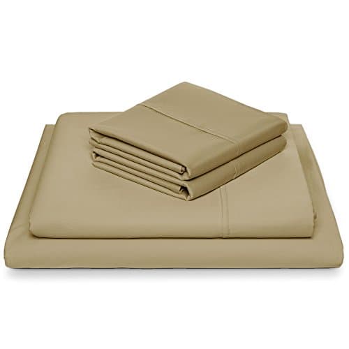 Ultra Soft Bamboo Sheet Set Hotel Quality Luxury 6-pc Bed Sheet Set Wrinkle and Fade Resistant by Emperor Style (Queen, Dark Cream)