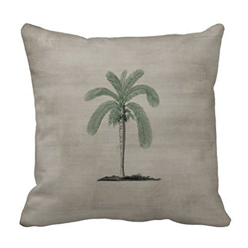 Throw Pillow Case Vintage Palm Tree Cushion Cover 18" x 18"