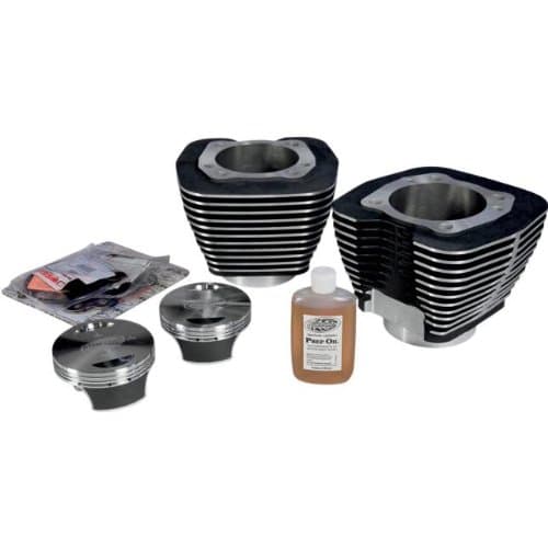 Revolution Performance Monster Big Bore Kit (107in. Flat Top) - Bore 4.125in. - 10.5:1 Compression - Black/Highlighted Fins 201-131W