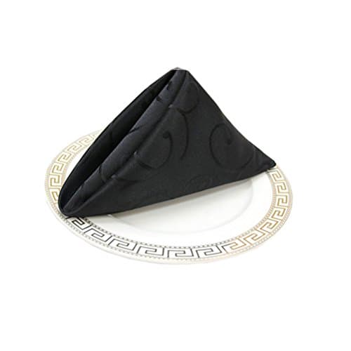 Belimely Cloth Napkins for Dinner Soft and Comfortable Use Machine Washable 4 Pack Wedding Restaurant Banquet Home Dinner Be1-CJ-Black(4pcs)