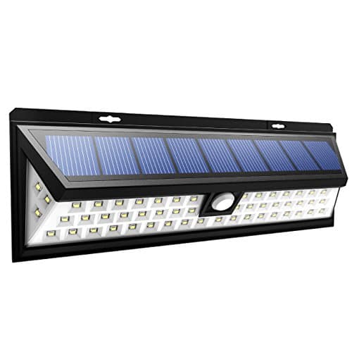 Pertop Solar Lights Outdoor,54 LEDs Outdoor Motion Sensor Super Bright,Solar Lights Wide Angle Design With 3 LEDs Both Side For Driveway Patio Deck Yard Garden, White Light