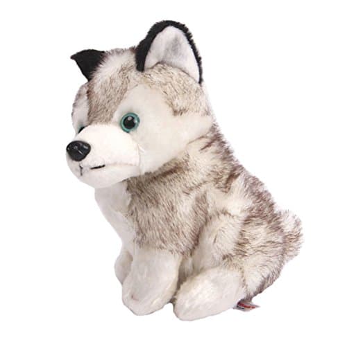 Plush Chew Durable Dog Toys for Small/Medium Pets, Teether Toys Plush Soft Stuffed Toy Husky,S