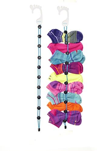 Sock Organizer, Easy Clips & Locks Paired Socks without Ties, Bags or Dividers for Laundry-2 Pack