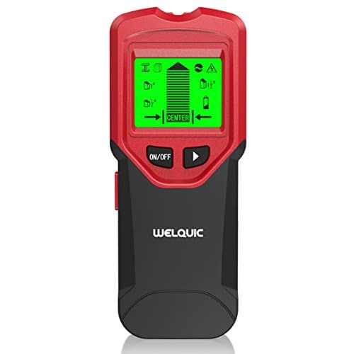 WELQUIC 3-in-1 Stud Finder Multifunctional Wall Scanner High Precision Detector with Auto Calibration, Backlit LCD Screen, Warning Indicators for Wall Studs, AC Wires, Wood Metal