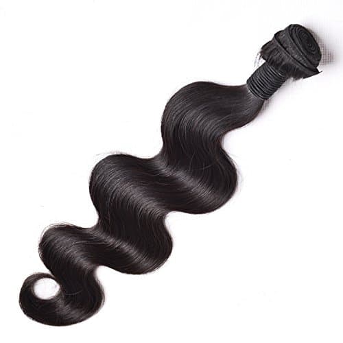 Life Diaries High Density 8A Body Wave Double Weft 1 Bundles 100% Unprocessed Brazilian Virgin Human Hair Weave Extensions For Women(16" Natural Color)