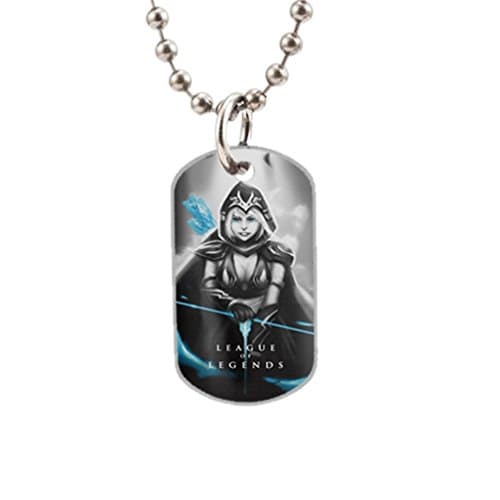 LOL Ashe Game Player Vertical Fashion Image Custom Unique Personalized Dog Tag Necklaces, dogtag size About 1.3X 2.2 inches Ideal Gift