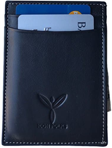 Genuine Leather RFID Slim Wallet - Premium Handmade Gift