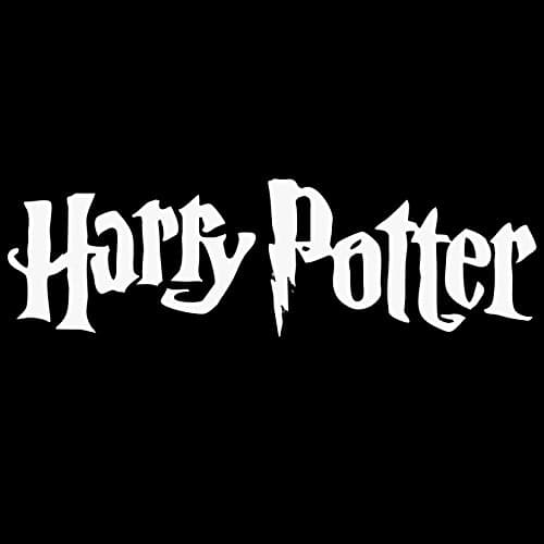 Harry Potter Logo Vinyl Decal Sticker - For wall, vehicle, computer, home decor (8x2.5 inch, Gloss White)