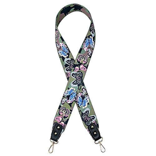 YsinoBear Replacement Adjustable Shoulder Strap DIY Fresh Goldfish Flowers Butterfly Printing Cross Body Adjustable Handbag Strap (Style1)