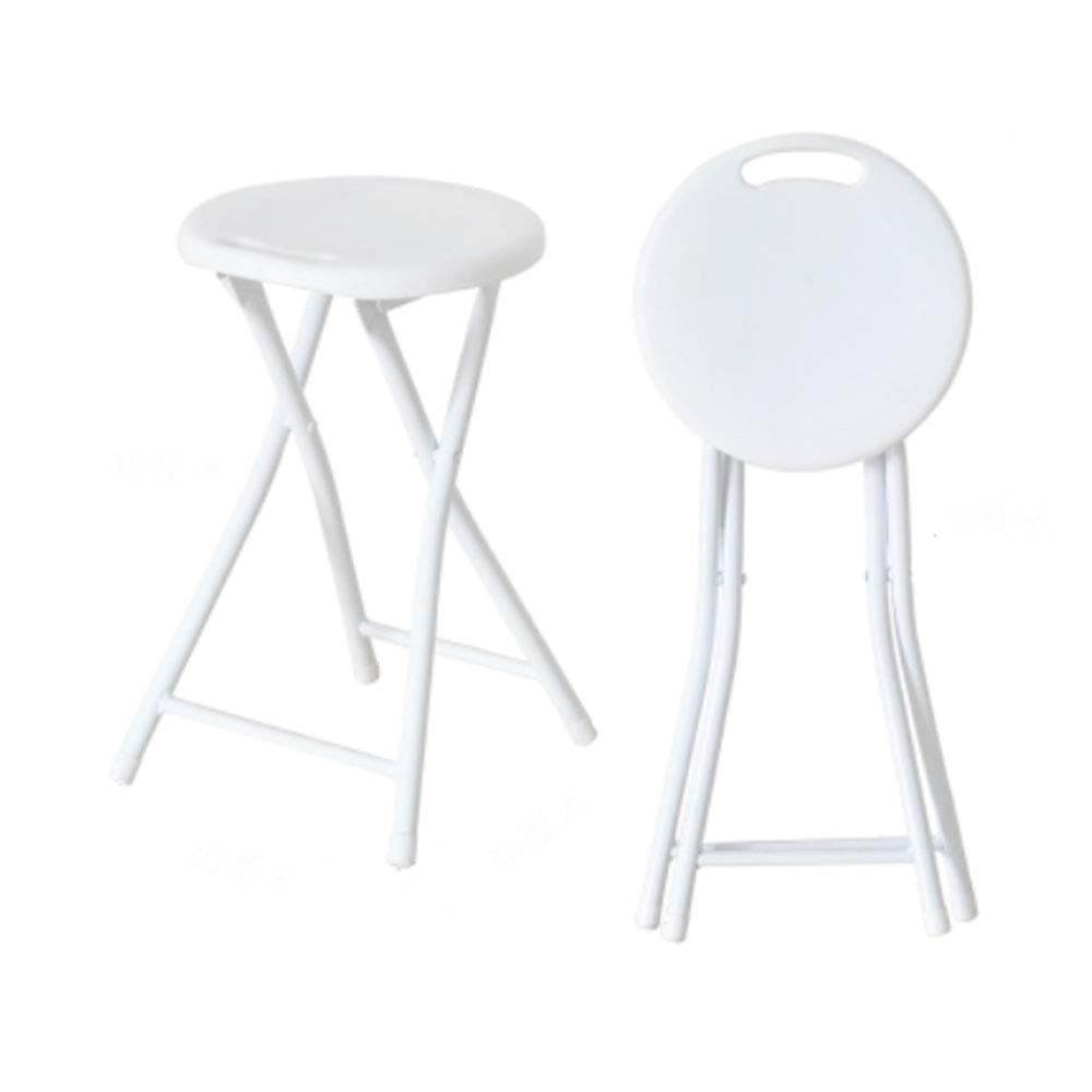 YYQX Shower Stool, Folding Round Lightweight Plastic Stool, Suitable for Bathroom, Elderly Others Who Want to Sit While Bathing,White