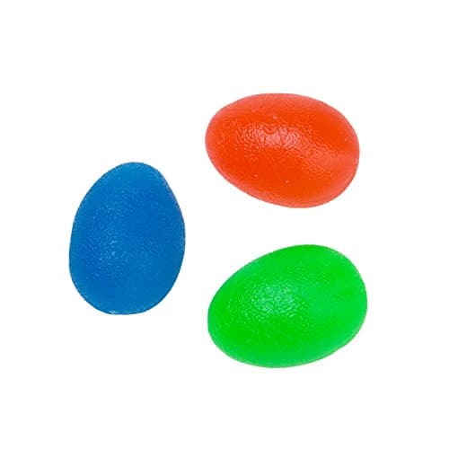 Set of 3 Finger Resistance Exercise Squeeze Eggs - Hand Grip Strengthening Stress Relief Therapy Squishy Balls
