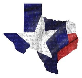 Next Innovations - Texas Shape Flag Song - 15 x 16 - Multi-Color - Metal Wall Art - Home Decor - Steel - Made in USA - Powder Coated - Color Infused