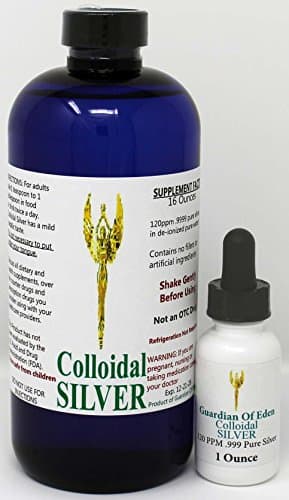 BioActive Nano Colloidal Silver Immune Therapy 16oz 120ppm & Filled Dropper Bottle. By Guardian Of Eden,