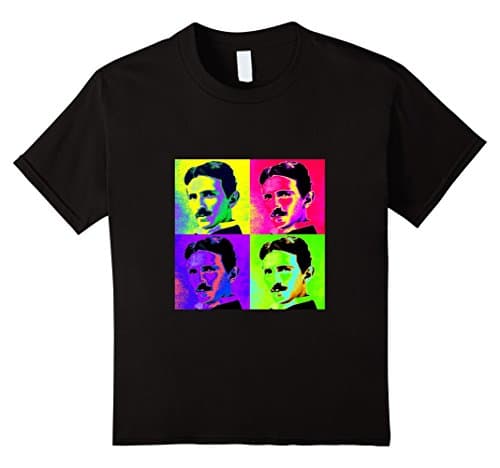 Nikola Tesla Pop Art - Kids 12 - Black