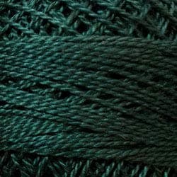 Valdani Perle Cotton Size ~12~ Embroidery Thread, 109 Yard Ball - 833 Spruce Green Dark