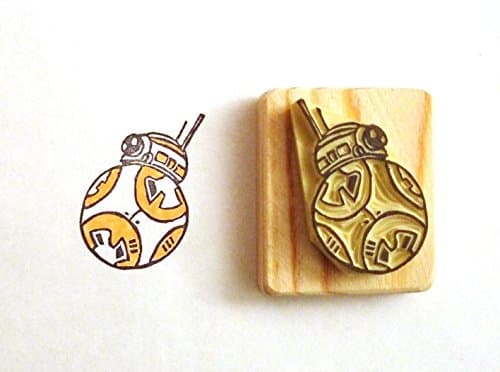 BB-8 from Star Wars VII - Hand carved rubber stamp
