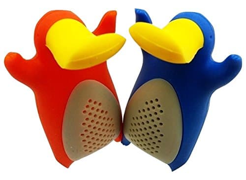 Cute Tea Infuser for Loose Leaf Tea, YumYum Utensils' Set of 2 PlaTEApus Silicone Tea Strainers, these Adorable Orange and Blue Platypus aren't Just Cute they'll Steep your Tea to Perfection.