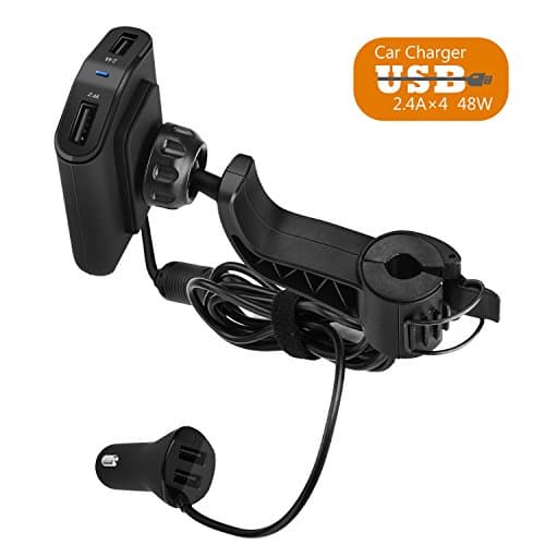 Dgtal USB Car Charger for Front Seats and Back seats, 4 USB Ports, 9.6A, 48W Output, Perfect for Family, Road Trip Essentials