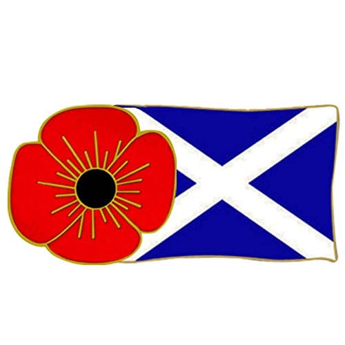 Red Flower Scotland Flag Pin Badge